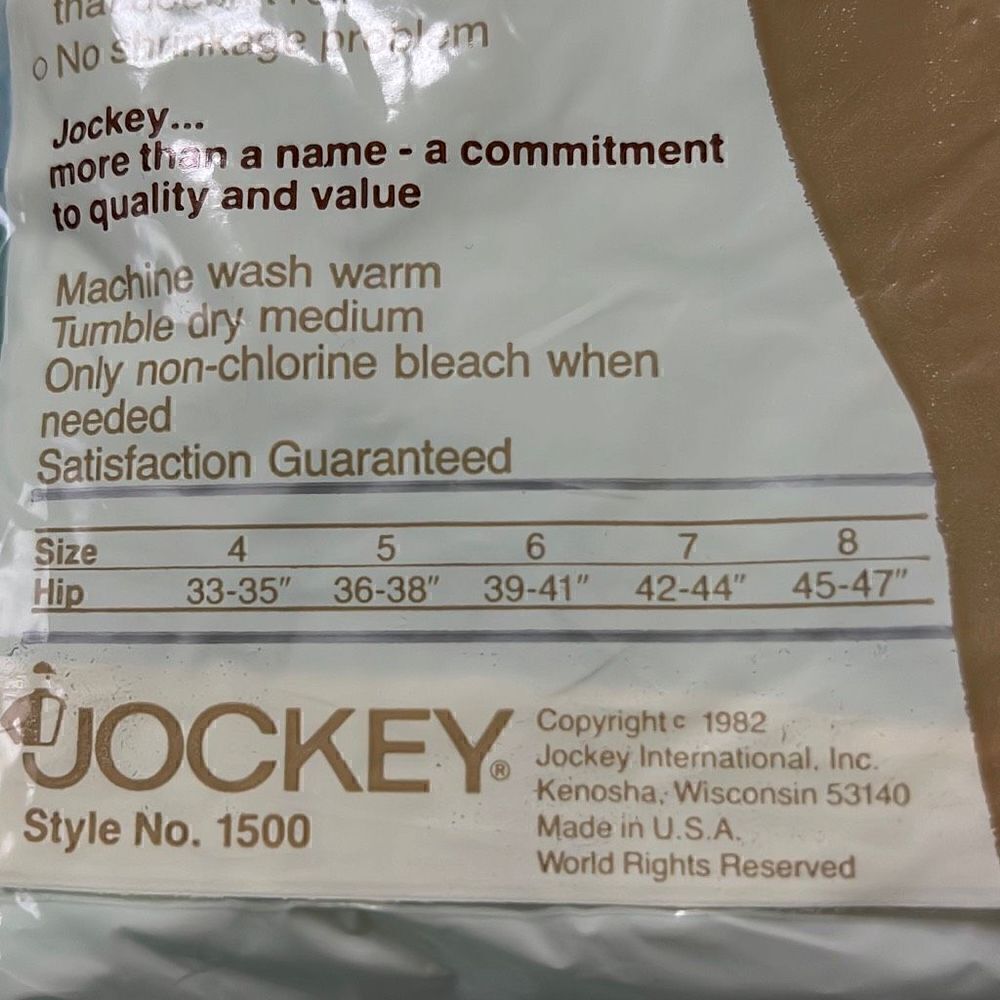 Vintage Jockey for Her Cotton Brief NIP *1 PAIR* Size 6 - Picture 5 of 7